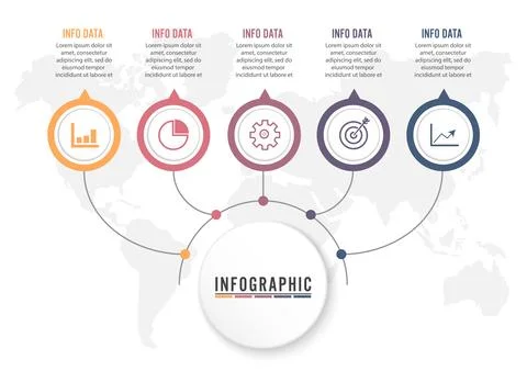 Abstract infographics number options template. Vector illustration. Can be .. Stock Illustration