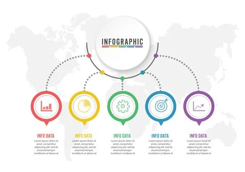 Abstract infographics number options template. Vector illustration. Can be .. Stock Illustration