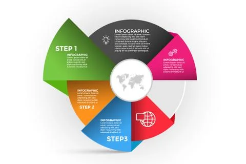 Abstract infographics template Illustrazione stock