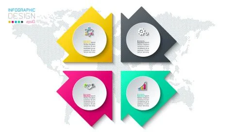 Abstract infographics on vector graphic art. Stock Illustration