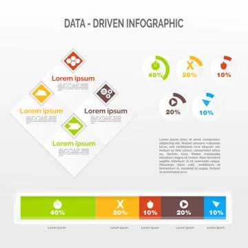 Abstract infographics in vector. Stock Illustration