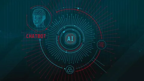 Abstract infographics with virtual interfaces and data connections. Illustrazione stock
