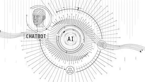 Abstract infographics with virtual interfaces and data connections. Illustrazione stock