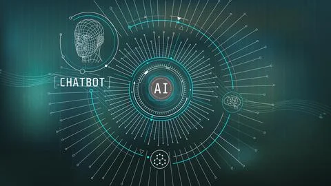 Abstract infographics with virtual interfaces and data connections. Illustrazione stock