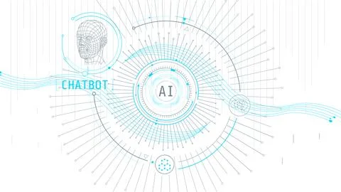 Abstract infographics with virtual interfaces and data connections. Illustrazione stock
