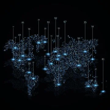 Abstract infographics visualization Stock Illustration