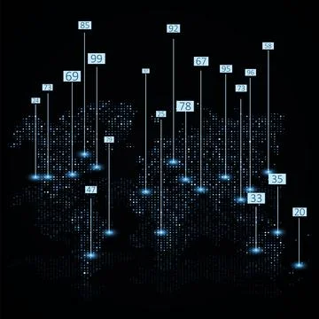 Abstract infographics visualization Stock Illustration