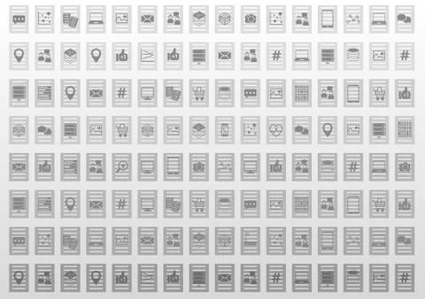 Abstract information technology vector illustration background in flat design. Stock Illustration