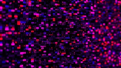 Abstract informational background with endless cells with numbers changing very Stock Footage 120336336