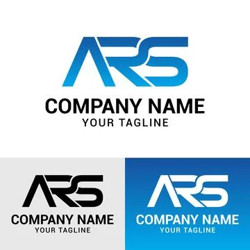 Abstract Initial ARS letter modern typography geometric vector logo design Stock Illustration