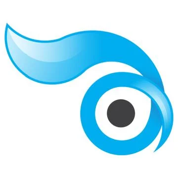 Abstract an initial A be an eye shape Stock Illustration