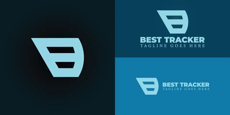Abstract initial bold letter B or BB logo in blue cyan color Stock Illustration