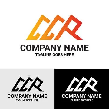 Abstract Initial CCR letter  modern geometric vector logo design template Stock Illustration