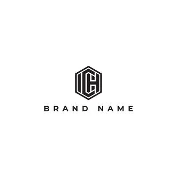 Abstract initial hexagon letter CH or HC Logo design Vector illustration Stock Illustration