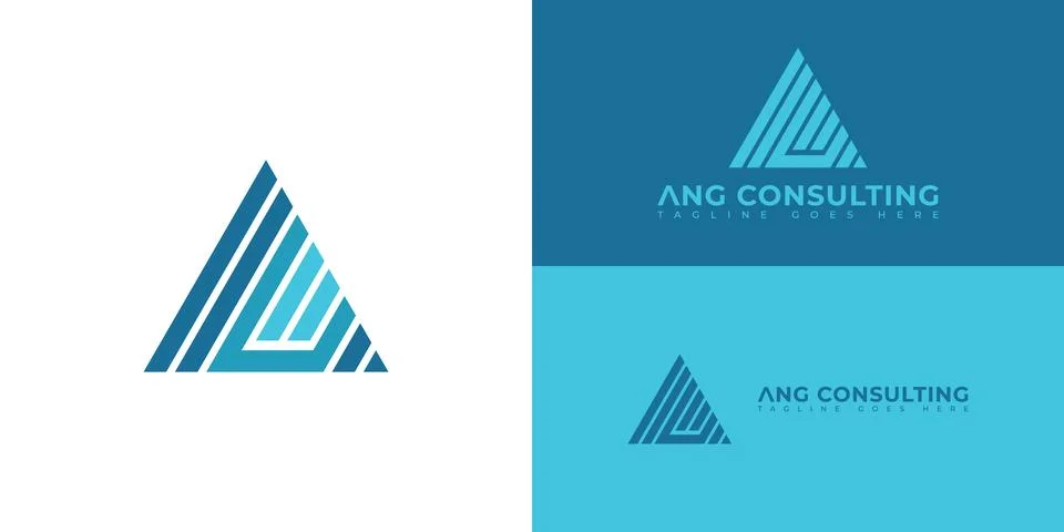 Abstract initial letter AC or CA logo in blue colors Stock Illustration