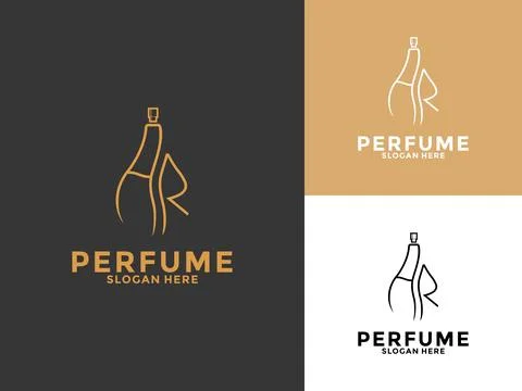 Abstract Initial Letter A and R Combination as Perfume Bottle Design Concep.. Stock Illustration