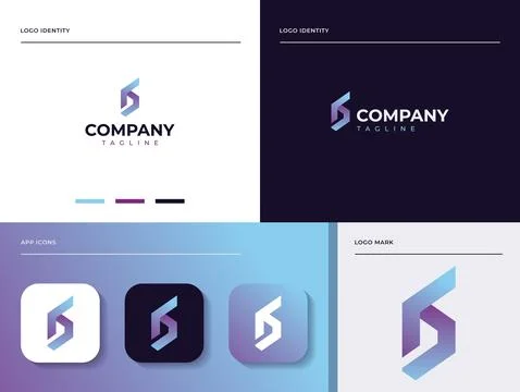 Abstract Initial Letter B Logo Vector Design Template. Stock Illustration