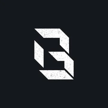 Abstract initial letter BF logo in white color isolated in black background Stock Illustration