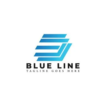 Abstract initial letter BL or LB logo in blue color isolated in white background Stock Illustration