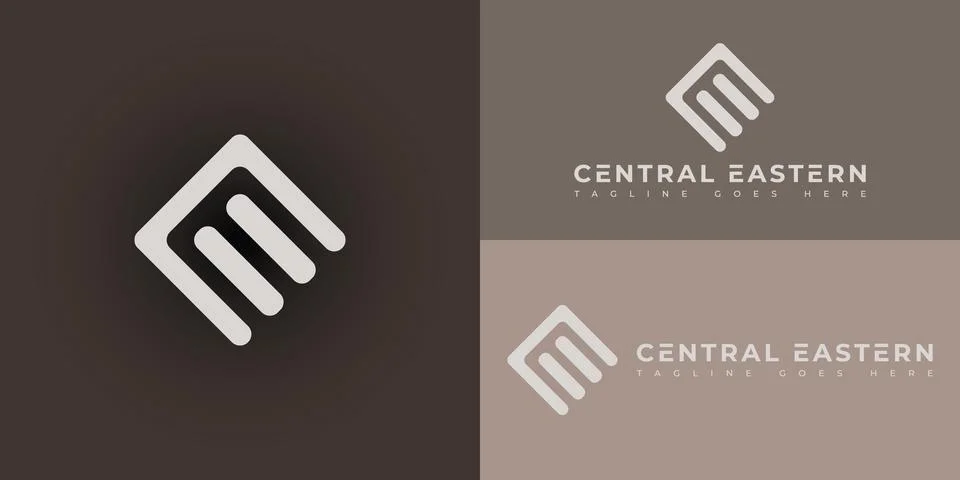 Abstract initial letter CE or EC logo in soft gold color Stock Illustration