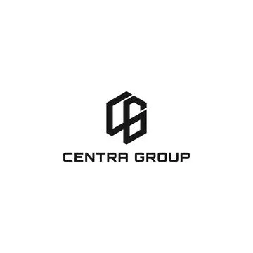 Abstract initial letter CG or GC logo in black color isolated in white Stock Illustration