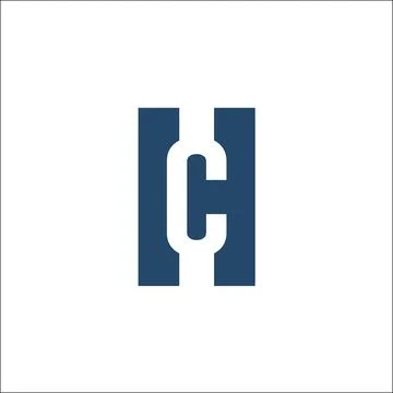 Abstract initial letter CH HC. minimal awesome trendy professional logo desig Stock Illustration