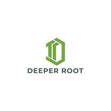 Abstract initial letter DR or RD logo in green color isolated in white Stock Illustration