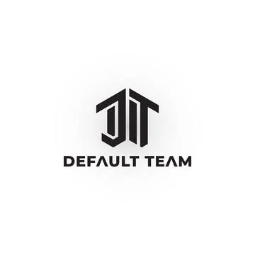 Abstract initial letter DT or TD logo in black color isolated in white Stock Illustration