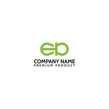 Abstract initial letter E and D logo in green color isolated in white background Stock Illustration