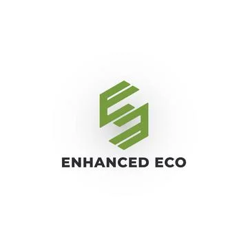 Abstract initial letter E or EE logo in green color isolated in white background Illustrazione stock