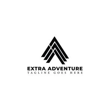 Abstract initial letter EA or AE logo in black color isolated in white Stock Illustration