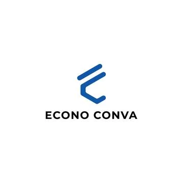 Abstract initial letter EC or CE logo in blue color isolated in white background Stock Illustration