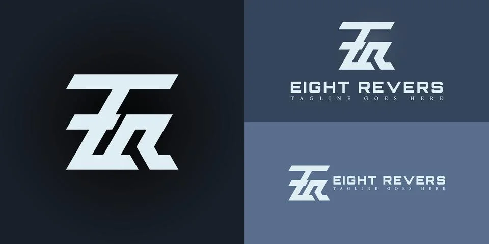 Abstract initial letter ER or RE logo in soft blue color Stock Illustration