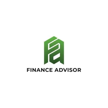 Abstract initial letter FA or AF logo in green color isolated in white Stock Illustration