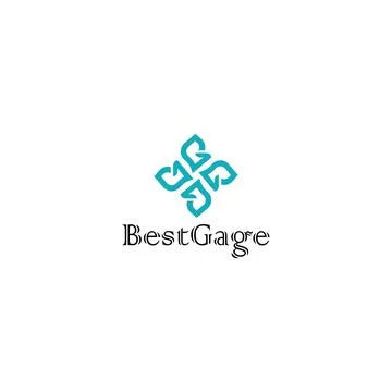 Abstract initial letter G and B logo in blue color isolated in white background Stock Illustration