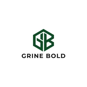 Abstract initial letter GB or BG logo in green color isolated in white Stock Illustration