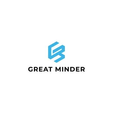 Abstract initial letter GM or MG logo in blue color isolated in white background Stock Illustration