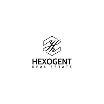 Abstract initial letter H logo in the form of hexagon shape Stock Illustration