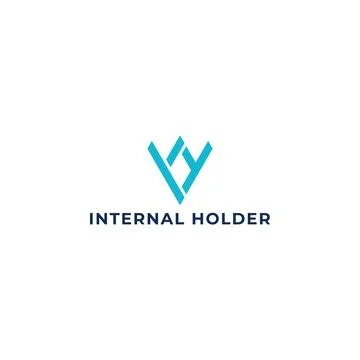 Abstract the initial letter IH or HI in blue color isolated on a white Stock Illustration