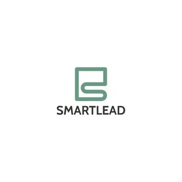 Abstract initial letter L and S logo in green color isolated in white background Stock Illustration
