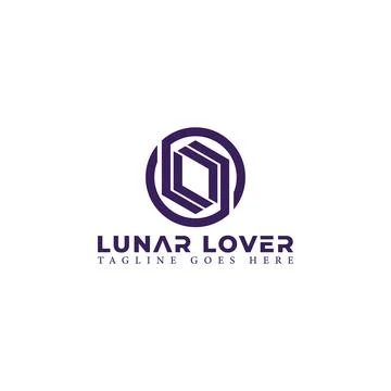 Abstract initial letter L or LL logo in violet color isolated in white Stock Illustration