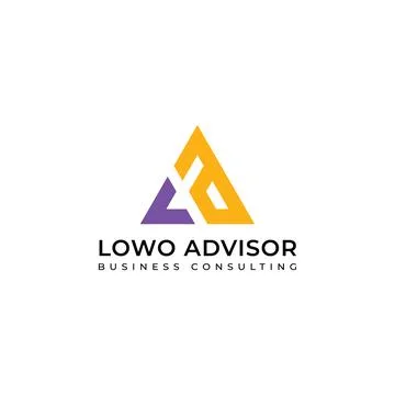 Abstract initial letter LA or AL logo in yellow and violet color Stock Illustration