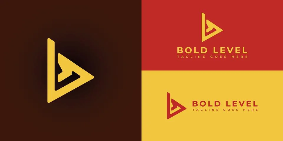 Abstract initial letter LB or BL logo in deep red color Stock Illustration
