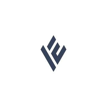 Abstract initial letter LE logo in dark blue color isolated in white background Illustrazione stock