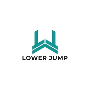 Abstract initial letter LJ or JL logo in blue color isolated in white background Stock Illustration