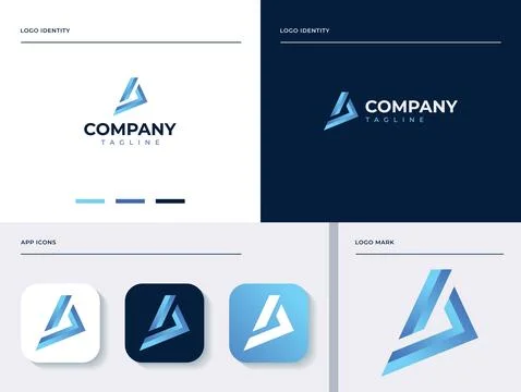 Abstract Initial Letter A Logo Vector Design Template. Stock Illustration