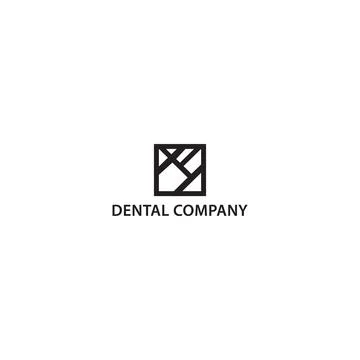 Abstract initial letter M and H applied for dental anesthesia company logo Stock Illustration