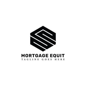 Abstract initial letter ME or EM logo in black color isolated in white Stock Illustration