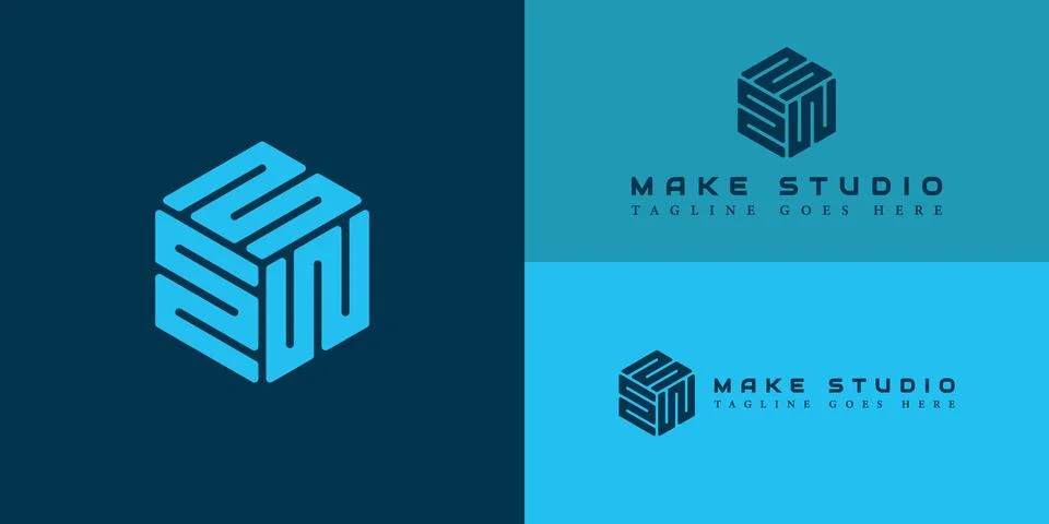 Abstract initial letter MS or SM logo design vector symbol graphic idea creative Stock Illustration