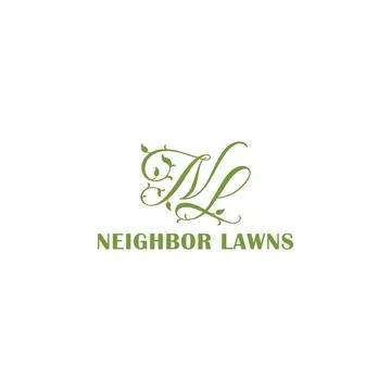 Abstract initial letter NL or LN logo in green color isolated on white Stock Illustration